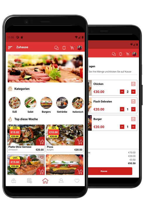 Fertige Mobile App für Restaurantbesitzer